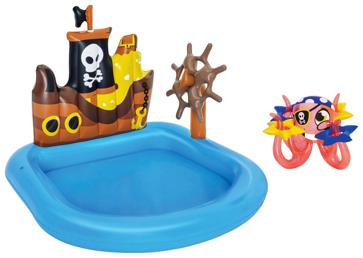SPIELPOOL SHIPS AHOY 52211 140/130/104 cm  - Blau/Multicolor, KONVENTIONELL, Kunststoff (140/130/104cm) - Bestway