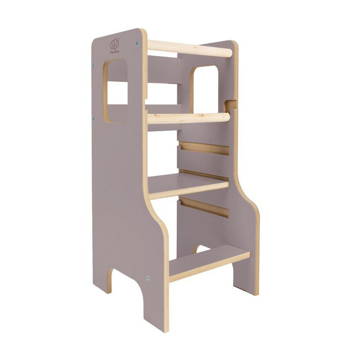 LERNTURM Solid  - Grau, Basics, Holzwerkstoff (85/40/41cm)