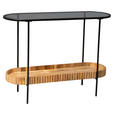 KONSOLENTISCH in Holz, Glas 107/36/78 cm    - Schwarz/Braun, Design, Glas/Holz (107/36/78cm) - Landscape