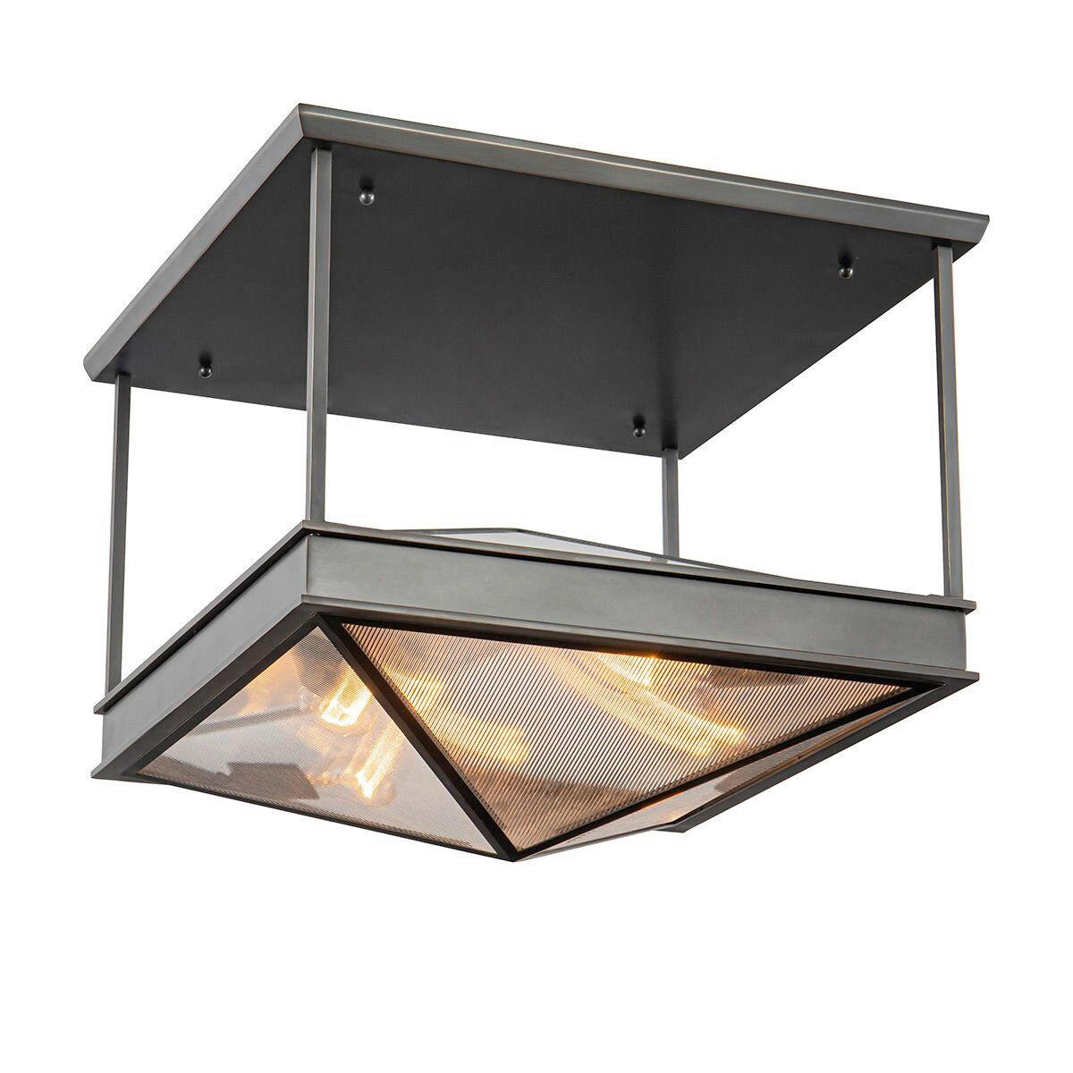 DECKENLEUCHTE 42/48,2 cm    - Bronzefarben, KONVENTIONELL, Glas/Metall (42/48,2cm) - Elstead Lighting