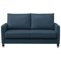 SCHLAFSOFA Feincord Blau  - Chromfarben/Blau, Design, Textil/Metall (140/90/95cm) - Bali