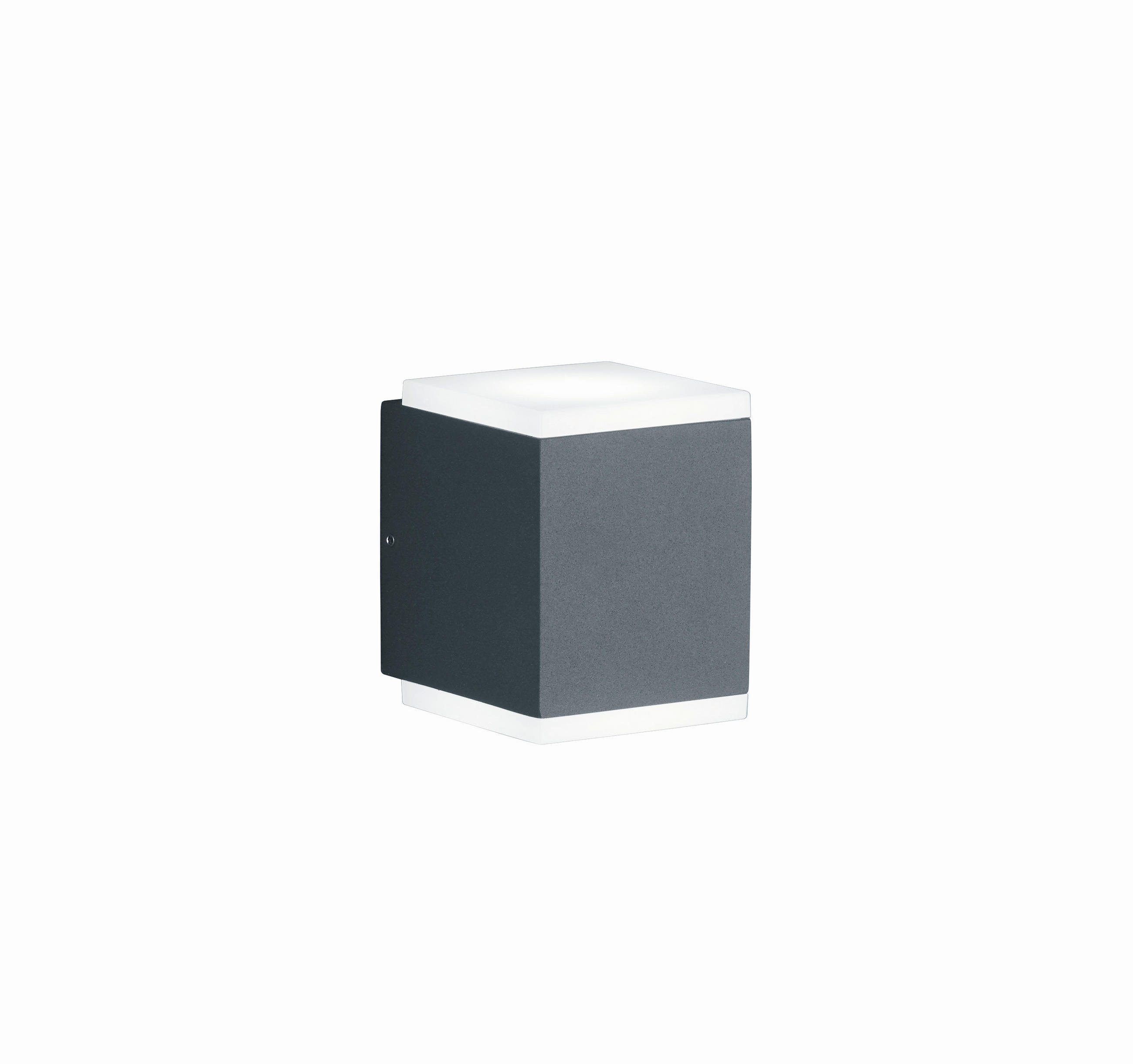 AUßENLEUCHTE Kibo   - Graphitfarben, Design, Kunststoff/Metall (10,5/9/8cm) - Helestra