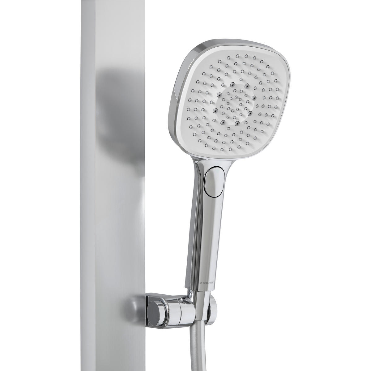 Überkopfbrauseset La Palma  - Chromfarben, MODERN, Kunststoff (43/105/5cm) - Premium Living