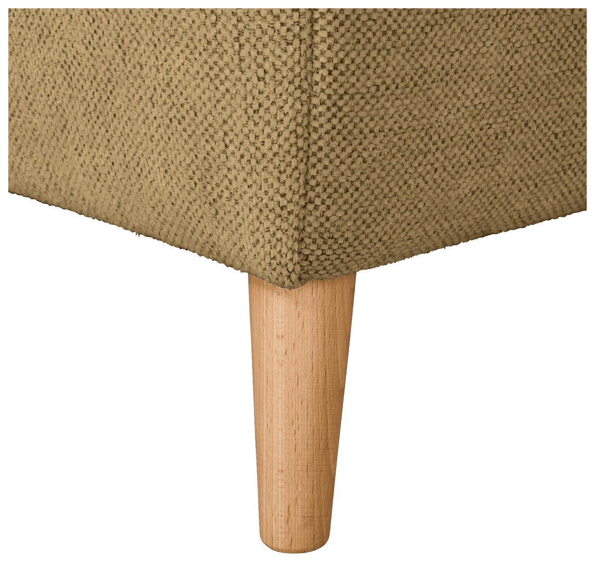 ECKSOFA Honig Flachgewebe  - Buchefarben/Honig, KONVENTIONELL, Holz/Textil (202/306cm) - Carryhome