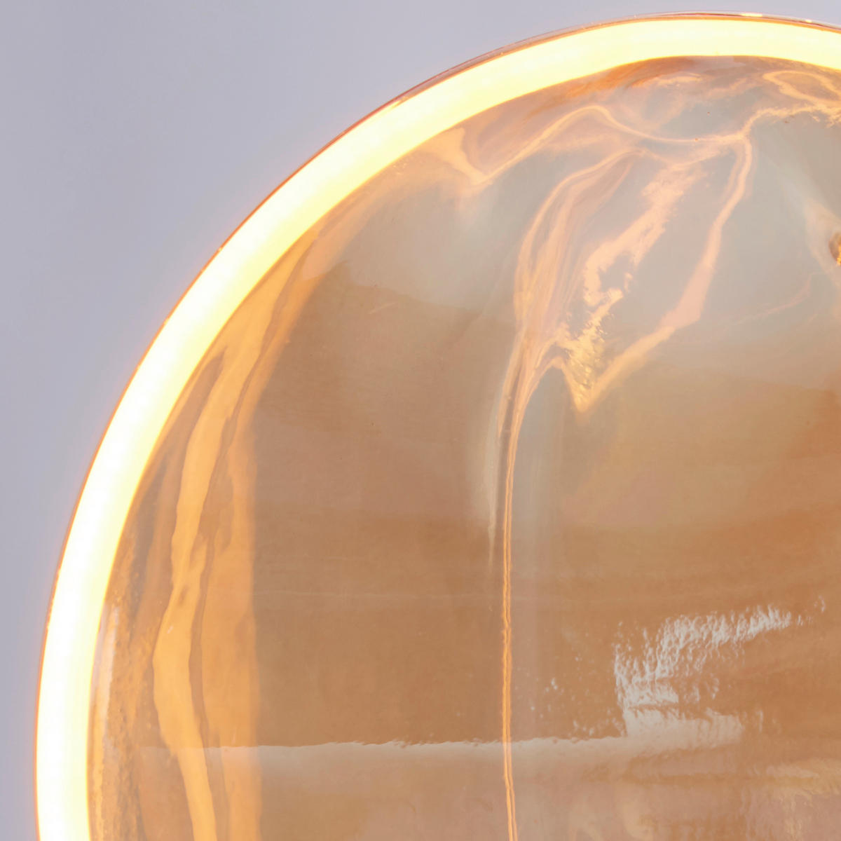 LED-LJUSKÄLLA   E27  - bärnstensfärgad, Design, glas (13/8/17,1cm)