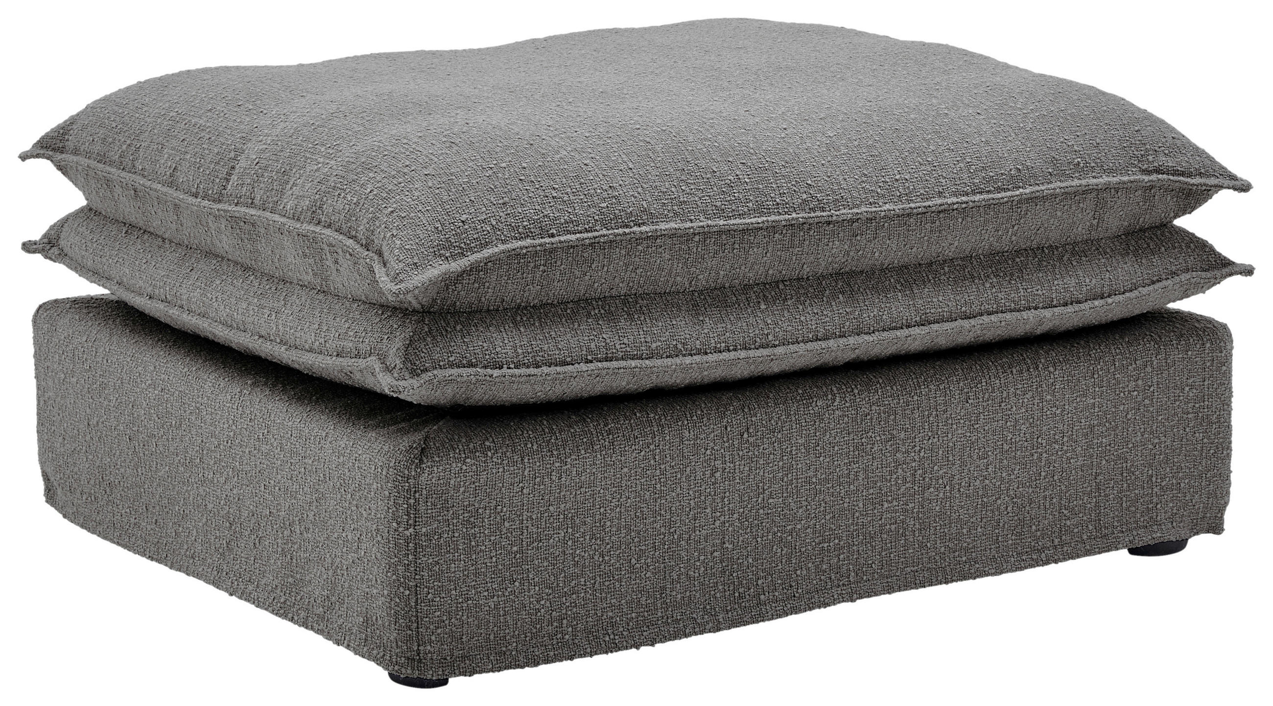 HOCKER in Textil Grau  - Schwarz/Grau, Trend, Kunststoff/Textil (90/46/105cm) - Livetastic