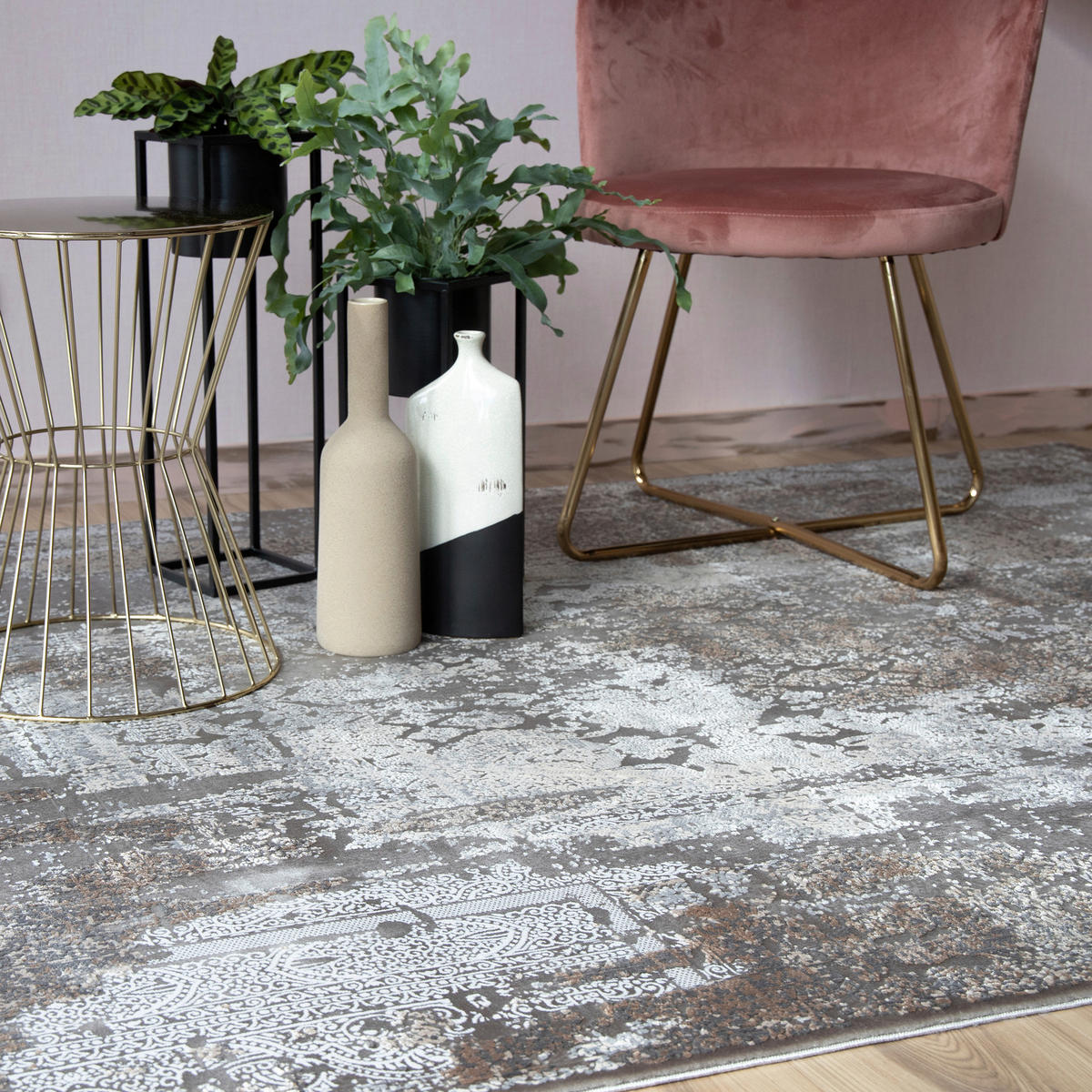 WEBTEPPICH 120/170 cm My Jewel of Obsession  - Taupe, Konventionell, Textil (120/170cm)