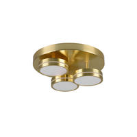 LED-DECKENLEUCHTE 35/13 cm   - Messingfarben, Basics, Metall (35/13cm) - Trio Leuchten
