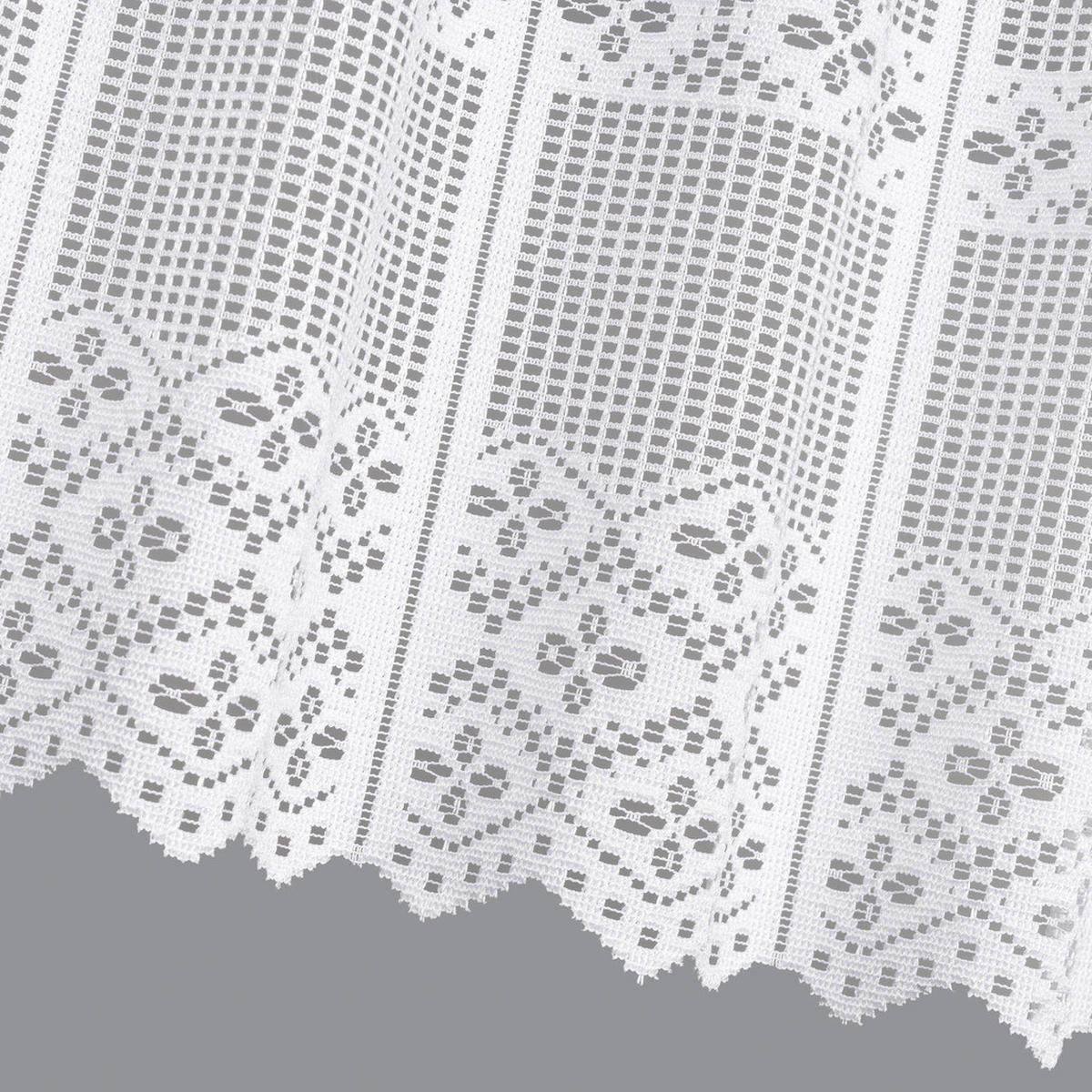 KURZGARDINE  150/45 cm  - Weiß, Basics, Textil (150/45cm)