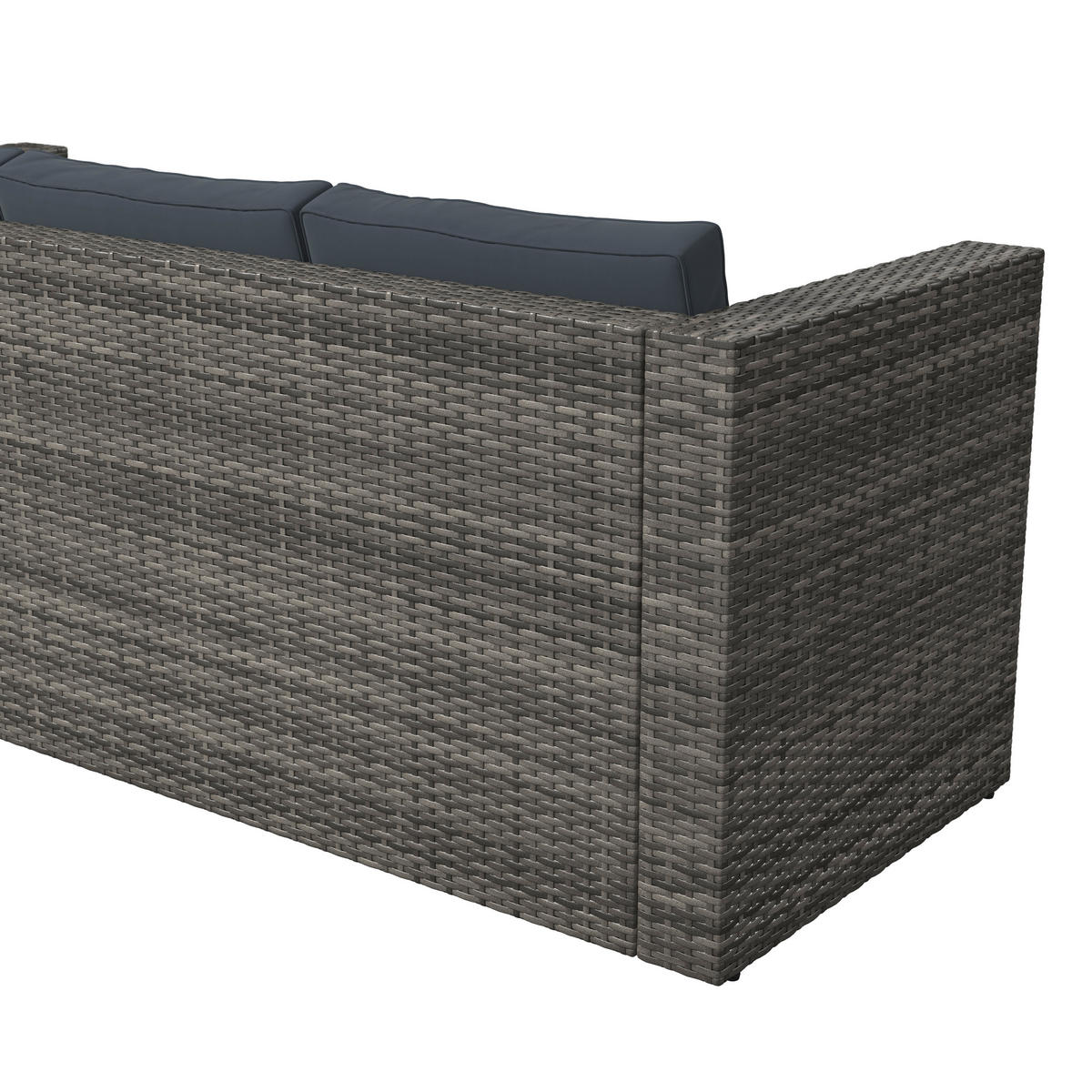 LOUNGEGARNITUR   140/48/68/80 cm Eisen  - Blaugrau/Grau, MODERN, Metall (140/48/68/80cm) - Ambia Garden