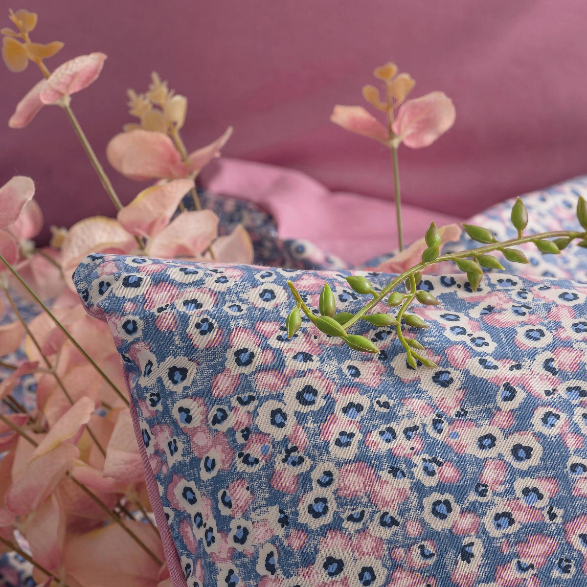 BETTWÄSCHE 155/220 cm  - Pink/Lila, Basics, Textil (155/220cm)