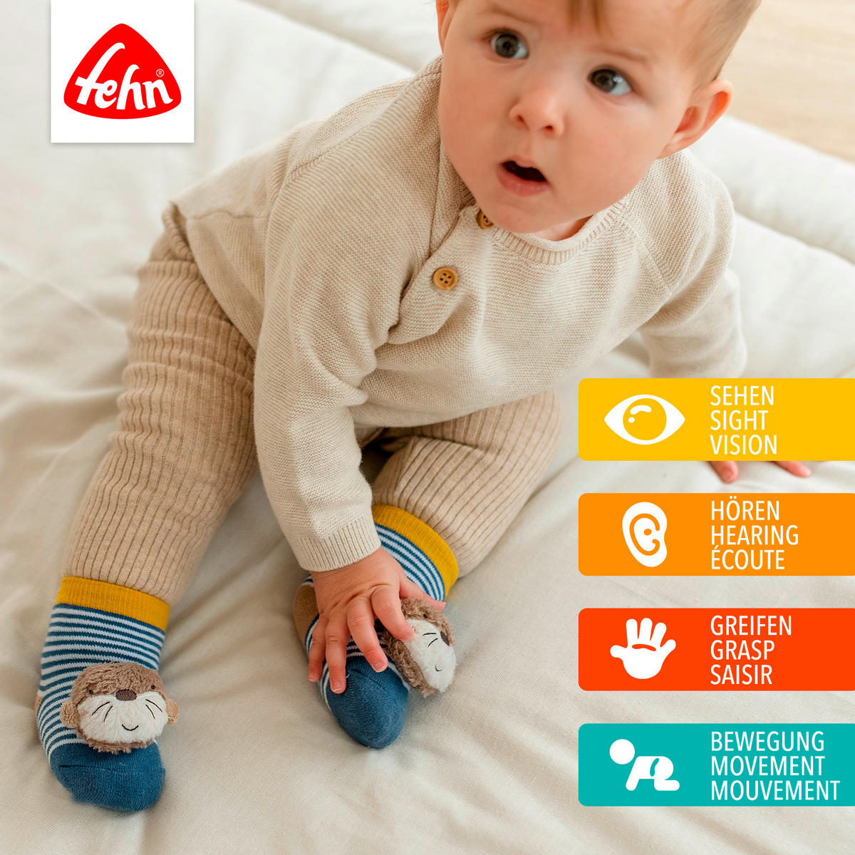 SOCKEN - Multicolor, Basics, Textil (11,2/14/3cm) - Fehn