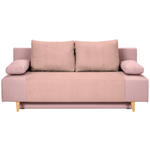 SCHLAFSOFA  in Cord, Velours Rosa  - Buchefarben/Creme, KONVENTIONELL, Holz/Textil (191/92/89cm) - Carryhome