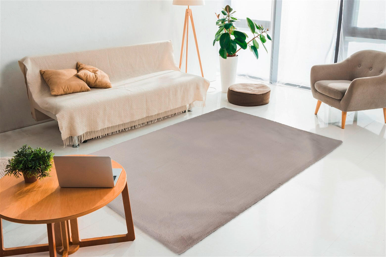 HOCHFLORTEPPICH 120/170 cm Rabbit Light 525 Silber Silberfarben - Silberfarben, KONVENTIONELL, Textil (120/170cm)