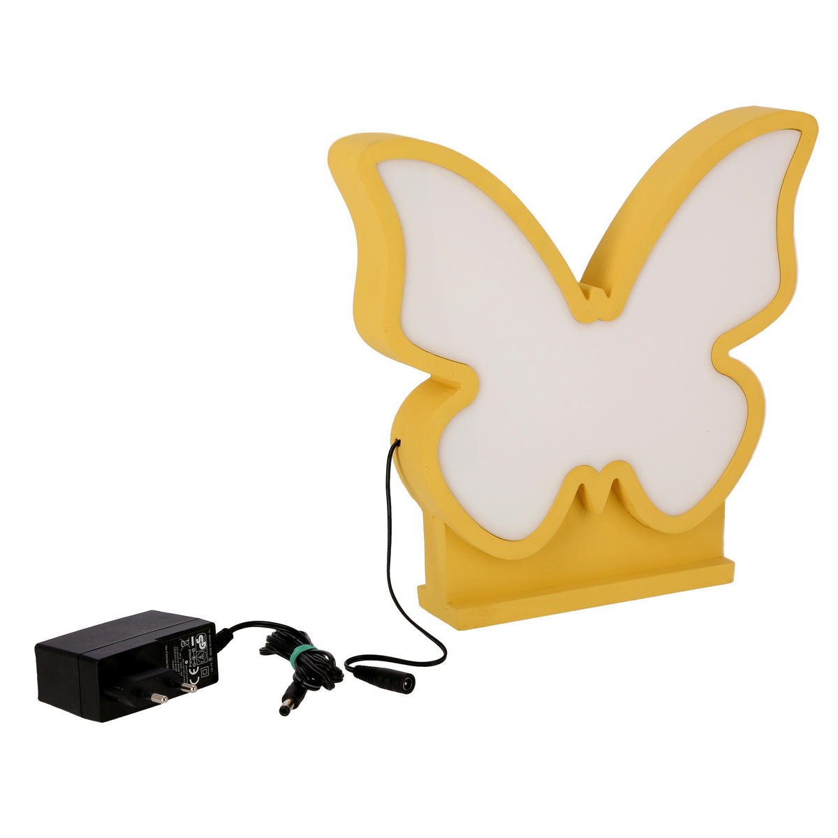 KINDERTISCHLEUCHTE Butterfly 28.5/5/26.5 cm  - Goldfarben, Basics, Holzwerkstoff/Kunststoff (28.5/5/26.5cm)