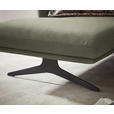 ECKSOFA in Flachgewebe Greige  152/259 cm  - Greige/Schwarz, Design, Textil/Metall (152/259cm) - Dieter Knoll