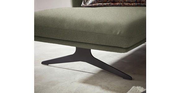 ECKSOFA in Flachgewebe Greige  152/259 cm  - Greige/Schwarz, Design, Textil/Metall (152/259cm) - Dieter Knoll