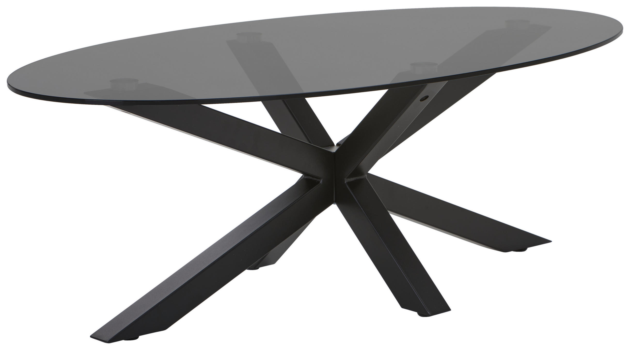 Măsuță De Cafea din metal, sticlă, 110/60/38 cm   - negru/gri, Design, sticlă/metal (110/60/38cm) - Carryhome