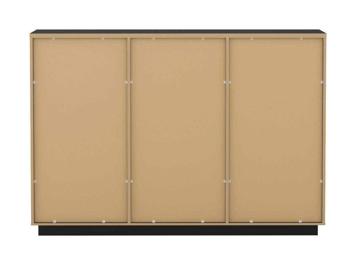 HIGHBOARD Bilbao 150/104,5/34,5 cm 4 Schublade(n)  - Schwarz, Design, Holzwerkstoff (150/104,5/34,5cm) - MID.YOU