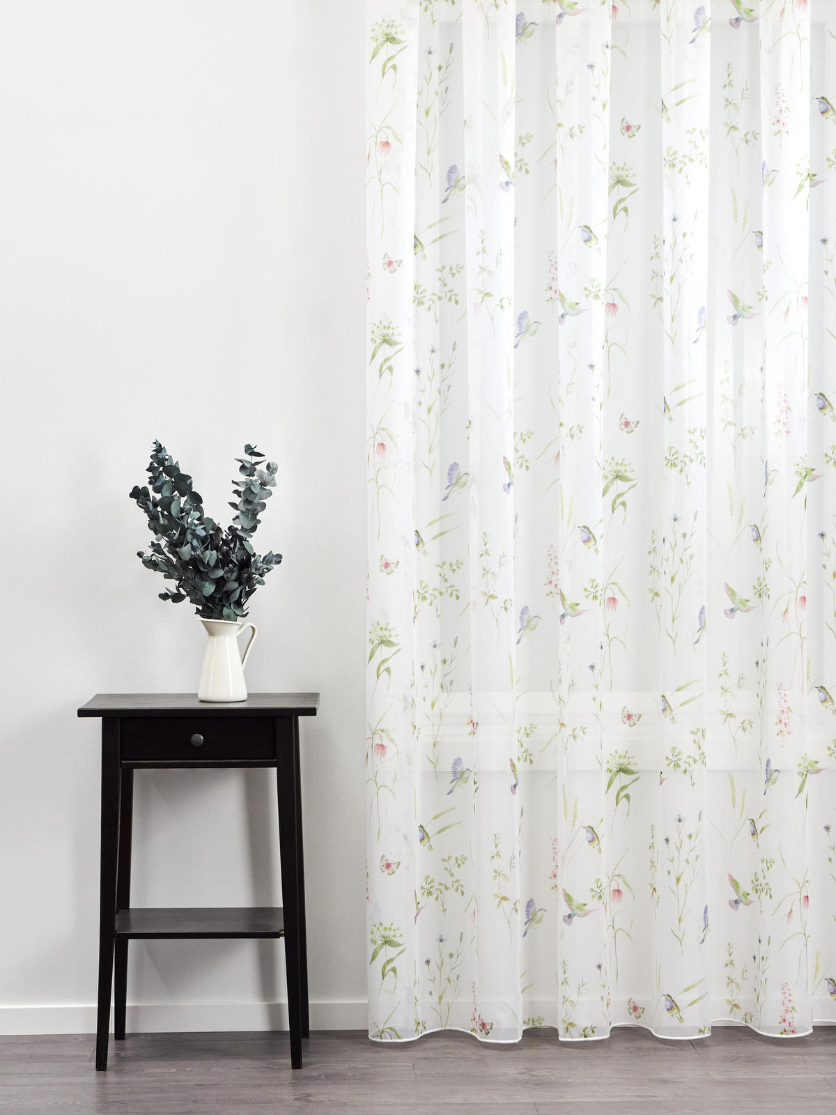 PERDEA  - lila/alb, Basics, textil (290cm)