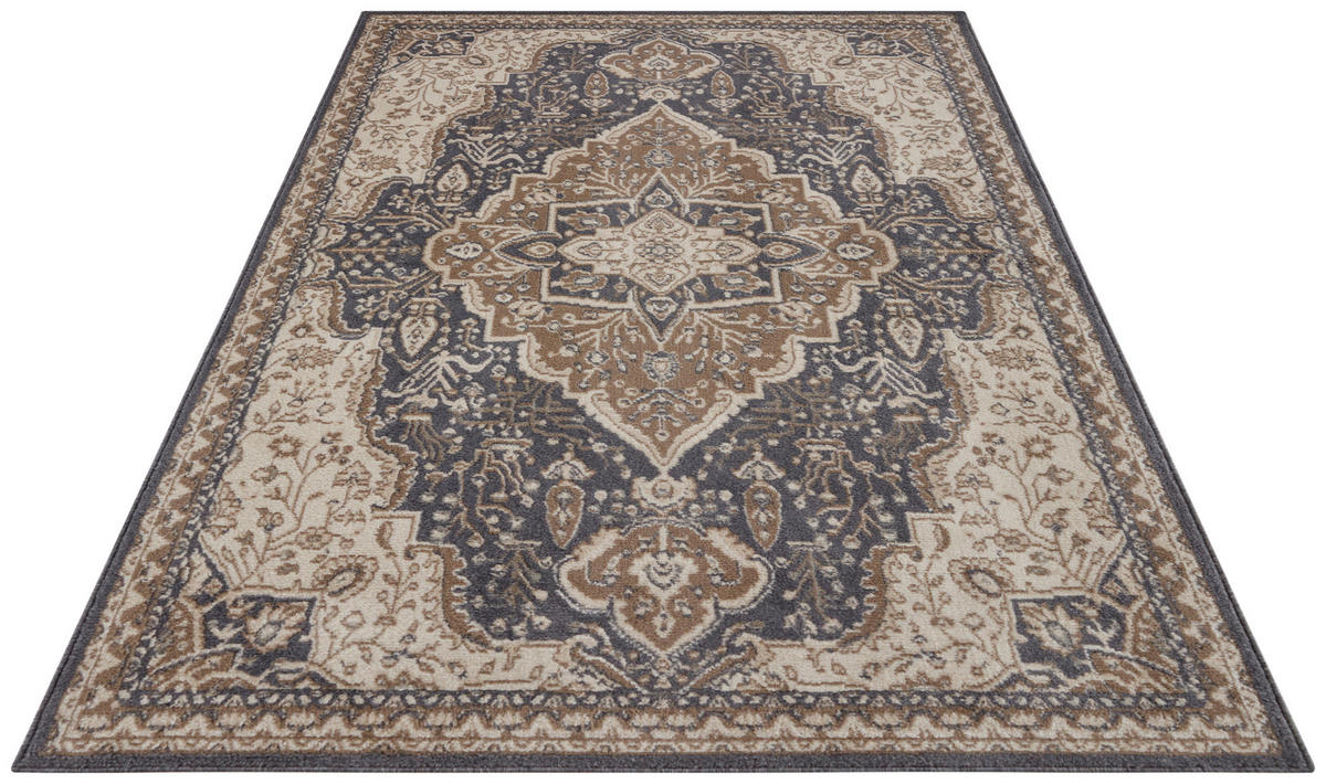 FLACHWEBETEPPICH 120/170 cm Terrain Anthrazit, Braun  - Anthrazit/Braun, Design, Kunststoff/Textil (120/170cm)