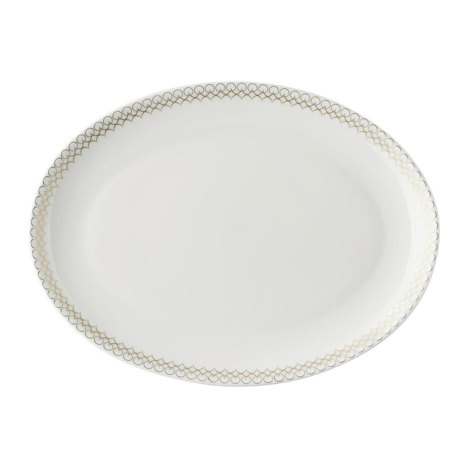 PLADANJ   33.70/25.10/2.6 cm          Jade Glam  - bijela/zlatne boje, Basics, keramika (33.70/25.10/2.6cm) - Rosenthal