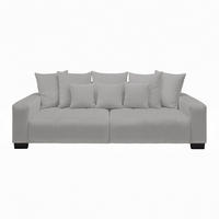 BIG SOFFA i silver  - silver/svart, Modern, trä (246/93/124cm) - MID.YOU