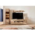 WOHNWAND in Eichefarben 270/208/50 cm - Eichefarben/Anthrazit, KONVENTIONELL, Glas/Holzwerkstoff (270/208/50cm) - Cantus