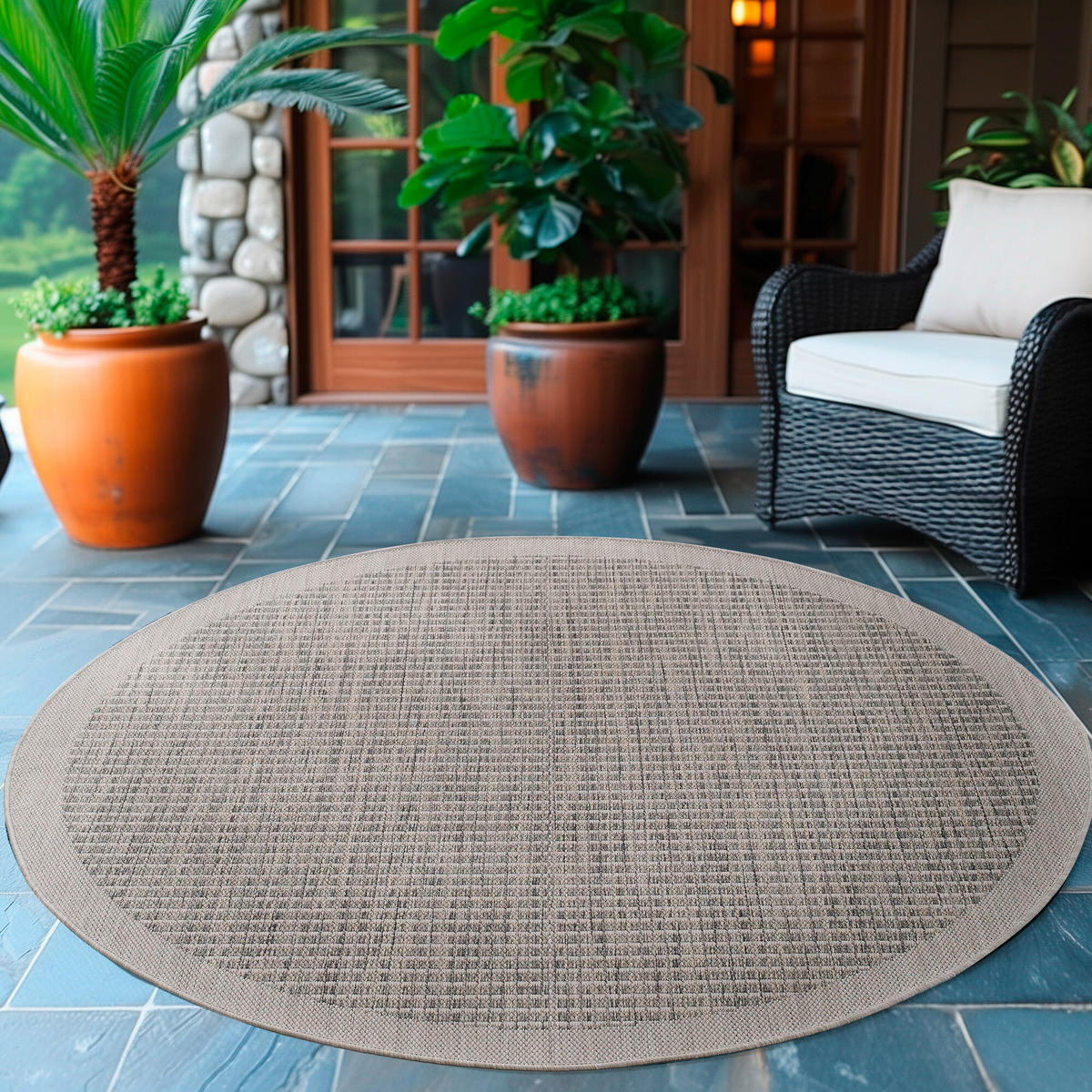 TEPIH ZA UNUTAR./VANJ. UPORAB  200 cm  siva  GIZA  - siva, Basics, tekstil (200cm) - Novel