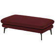 3-SITZER-SOFA in Leder Rot  - Rot/Schwarz, Design, Leder/Metall (222/86/104cm) - Dieter Knoll