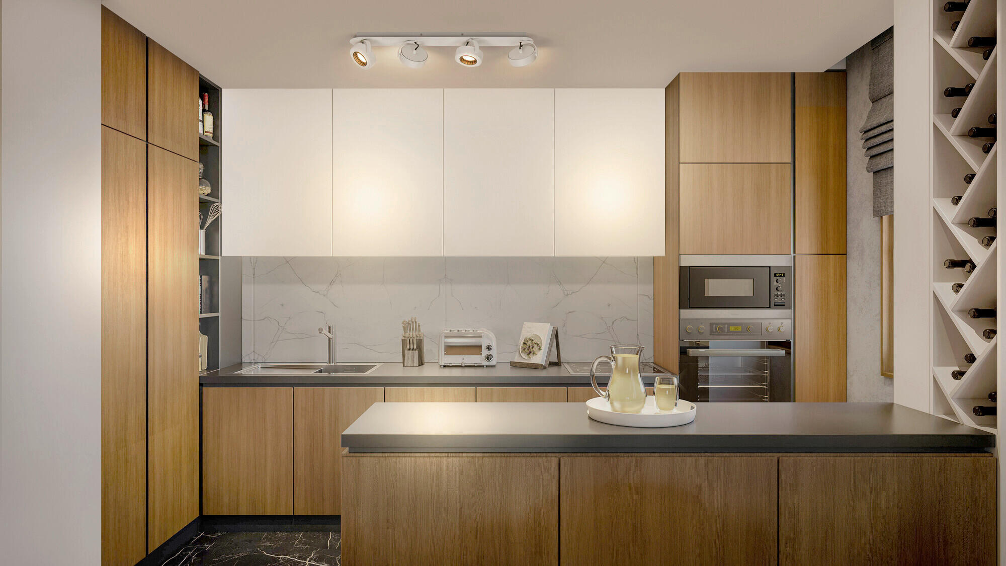 LED-STRAHLER 69,5/10/10,5 cm   - Weiß, Basics, Kunststoff/Metall (69,5/10/10,5cm) - Osram