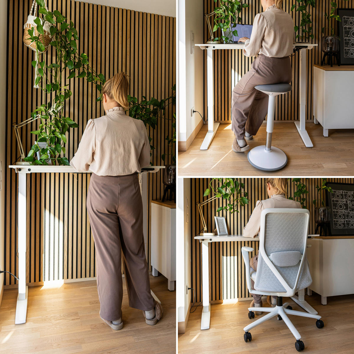 SCHREIBTISCH höhenverstellbar  - Weiß, MODERN, Holzwerkstoff (120/60/75 - 120cm) - MID.YOU