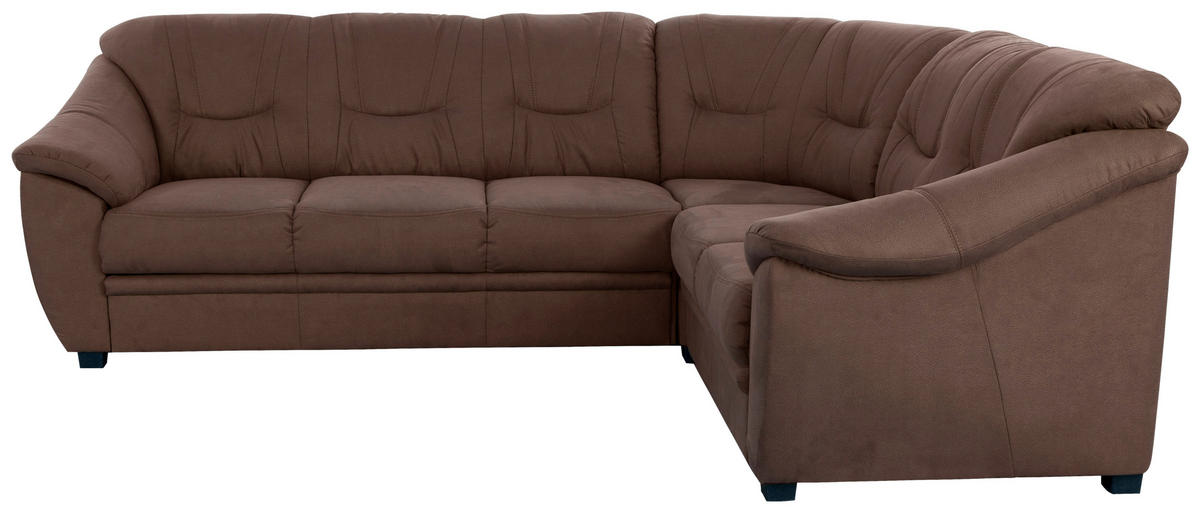 ECKSOFA inkl. Funktion in Flachgewebe Braun  - Schwarz/Braun, Konventionell, Kunststoff/Textil (264/215cm) - Sit & More