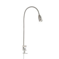 LED-KLÄMLAMPA - nickelfärgad, Klassisk, metall (4/60cm) - Fischer & Honsel
