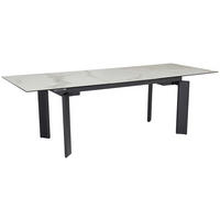 JEDILNA MIZA, bela  - črna/bela, Design, kovina/keramika (180/95/77cm) - MID.YOU