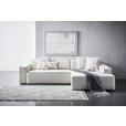 ECKSOFA in Chenille Creme 280/188 cm - Creme/Schwarz, KONVENTIONELL, Kunststoff/Textil (280/188cm) - Carryhome