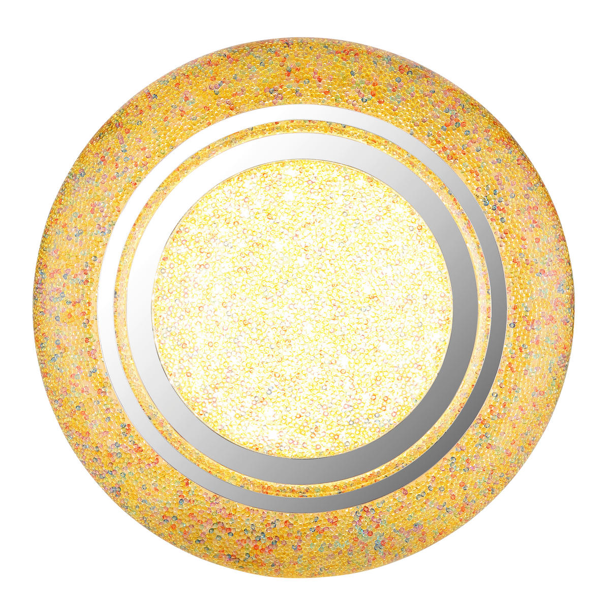 LED-DECKENLEUCHTE  38/7,5 cm    - Klar/Chromfarben, Basics, Kunststoff/Metall (38/7,5cm) - Globo