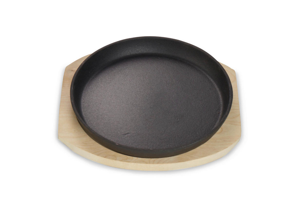 PFANNENSET Rund Gusseisen 4-teilig  - Schwarz, Basics, Metall (26/3cm) - Echtwerk