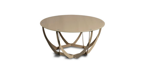 COUCHTISCH in Metall, Glas 80/80/40 cm  - Creme, Basics, Glas/Metall (80/80/40cm) - Xora