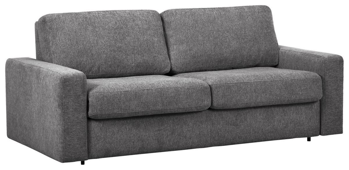 SCHLAFSOFA Flachgewebe Grau  - Schwarz/Grau, MODERN, Kunststoff/Textil (195/80/100cm) - Carryhome