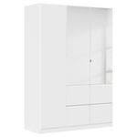 KLEIDERSCHRANK  in Weiß  - Weiß, Trend, Glas/Holzwerkstoff (136/197/54cm) - Xora