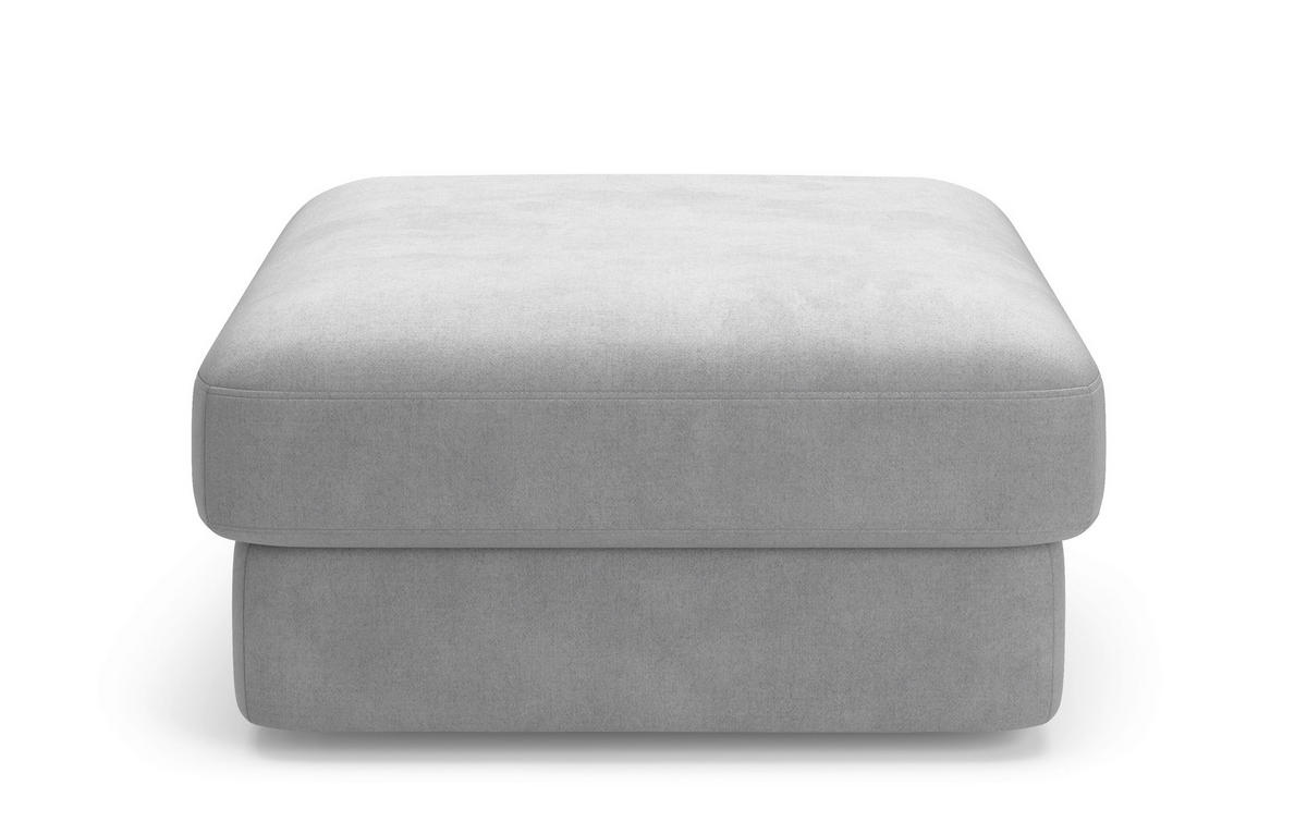 HOCKER FABIO E Flachgewebe Grau  - Schwarz/Grau, MODERN, Kunststoff/Textil (97/46/97cm) - Sit & More