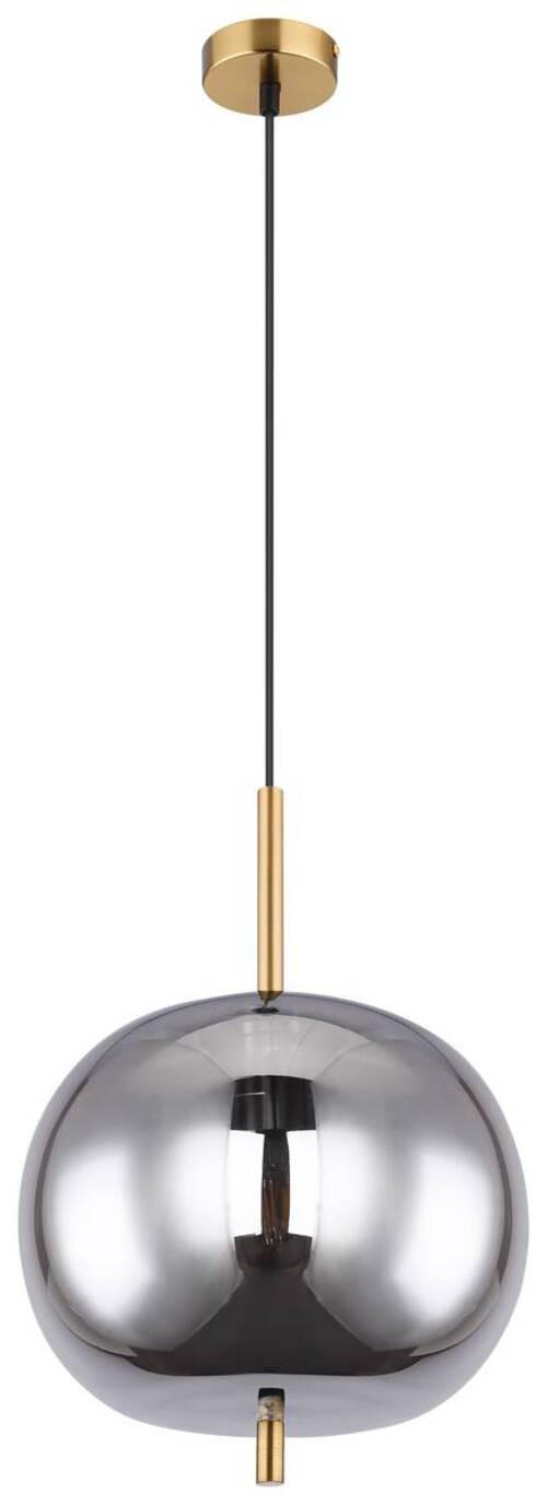 SVJETILJKA VISEĆA 30/120 cm Blacky I - boje mjeda, Design, staklo/metal (30/120cm) - Globo