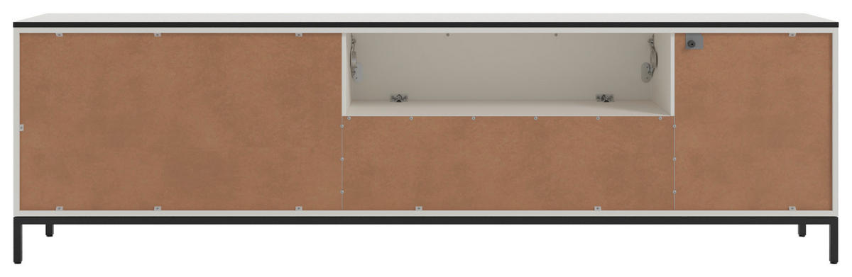 LOWBOARD Soul  in 225/66/40 cm  - Schwarz/Weiß, MODERN, Holzwerkstoff/Metall (225/66/40cm)