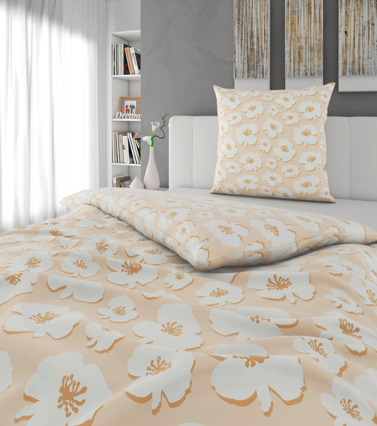 BETTWÄSCHE Satin 135/200 cm  - Orange, Textil (135/200cm) - Esposa