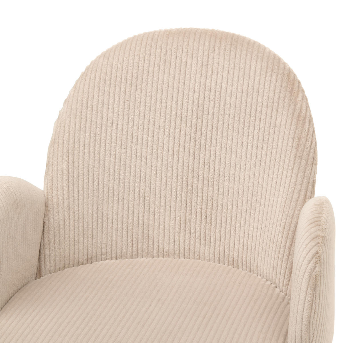 STUHL Cord Champagner, Beige  - Champagner/Beige, KONVENTIONELL, Textil/Metall (57/85/61cm) - MID.YOU