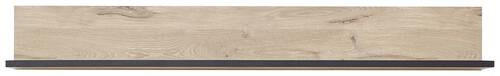 WANDBOARD in 160/22/24 cm Schwarz, Eichefarben  - Eichefarben/Schwarz, Konventionell, Holzwerkstoff (160/22/24cm) - Livetastic