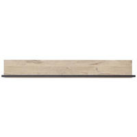 VÄGGHYLLA 160/22/24 cm  - svart/ekfärgad, Klassisk, trämaterial (160/22/24cm) - Livetastic