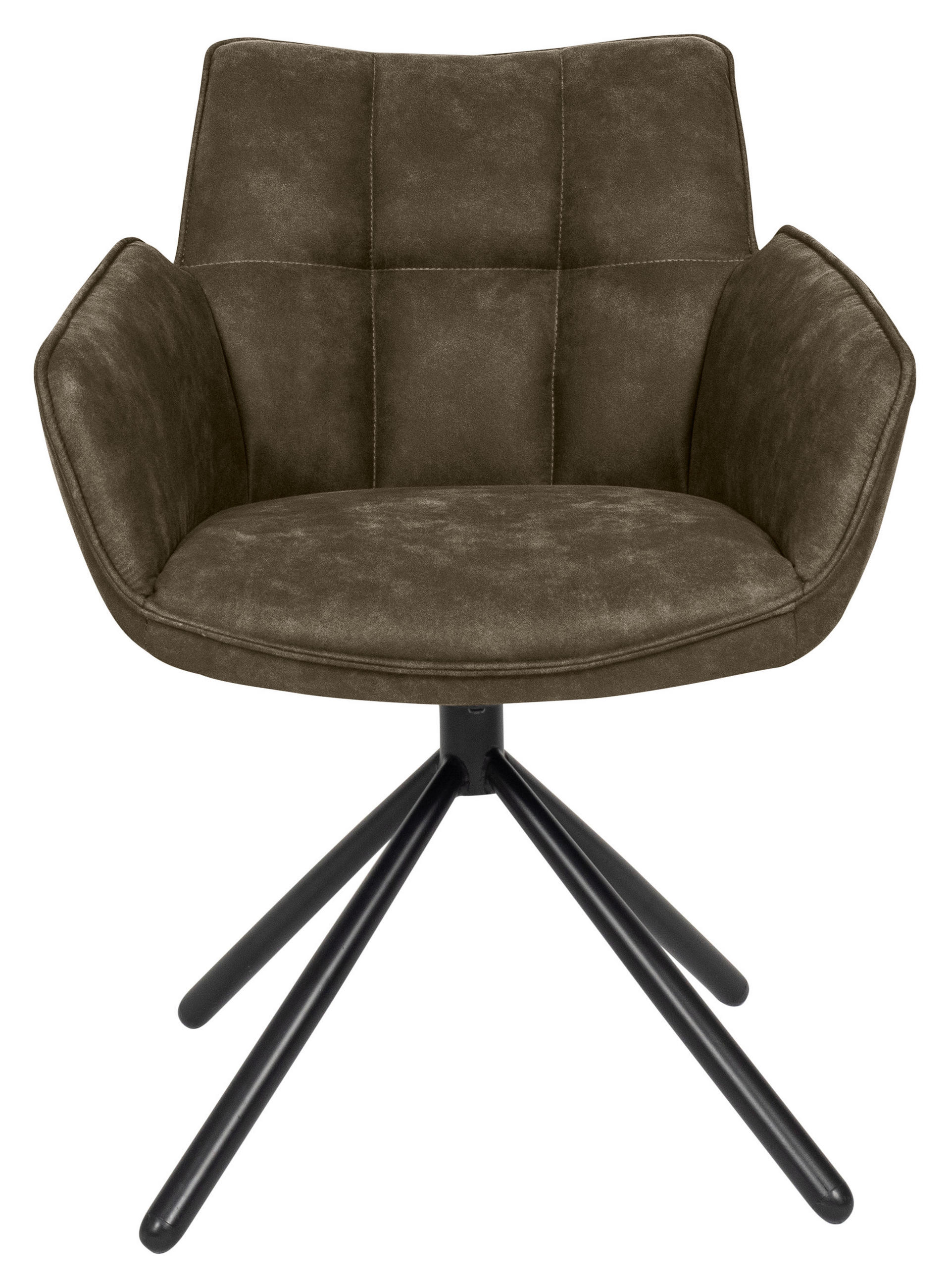 ARMLEHNSTUHL  in Mikrofaser  - Taupe/Schwarz, Design, Textil/Metall (60/84/65cm) - SetOne by Musterring