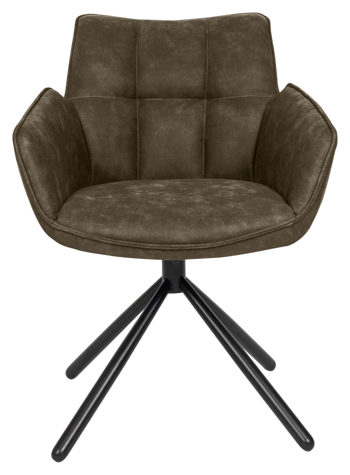 ARMLEHNSTUHL  in Mikrofaser  - Taupe/Schwarz, Design, Textil/Metall (60/84/65cm) - SetOne by Musterring